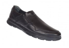 Pantofi barbati casual, foarte comozi din piele naturala Negru VIK777N